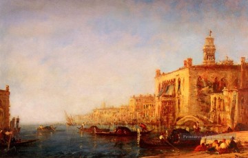 Venise Le Grand Canal Barbizon Félix Ziem Bateaux paysage marin Peinture à l'huile
